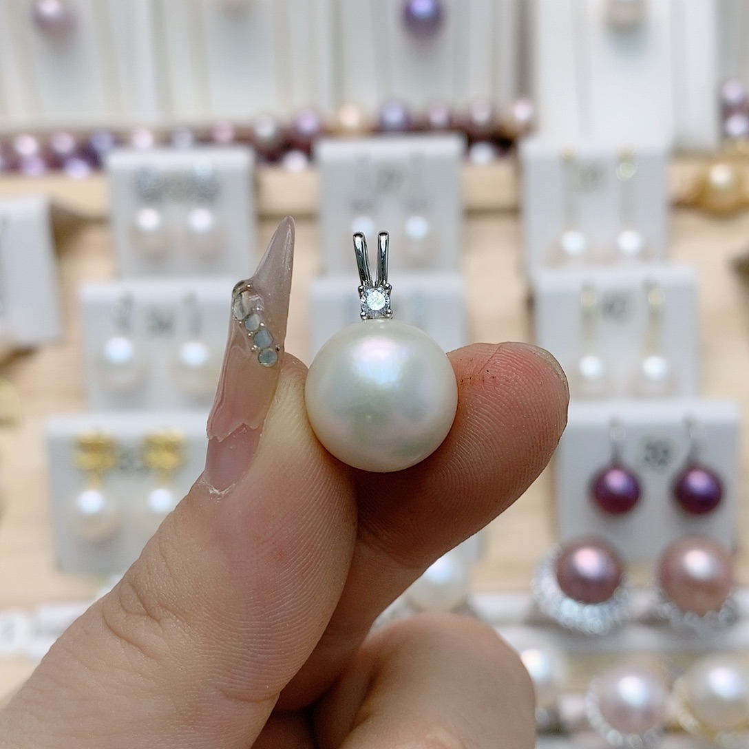 淡水珍珠颈饰银S925镶嵌