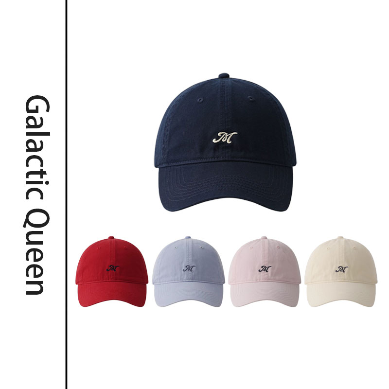 Galactic Queen高品质M字母刺绣棒球帽时尚宽帽檐显脸小鸭舌帽