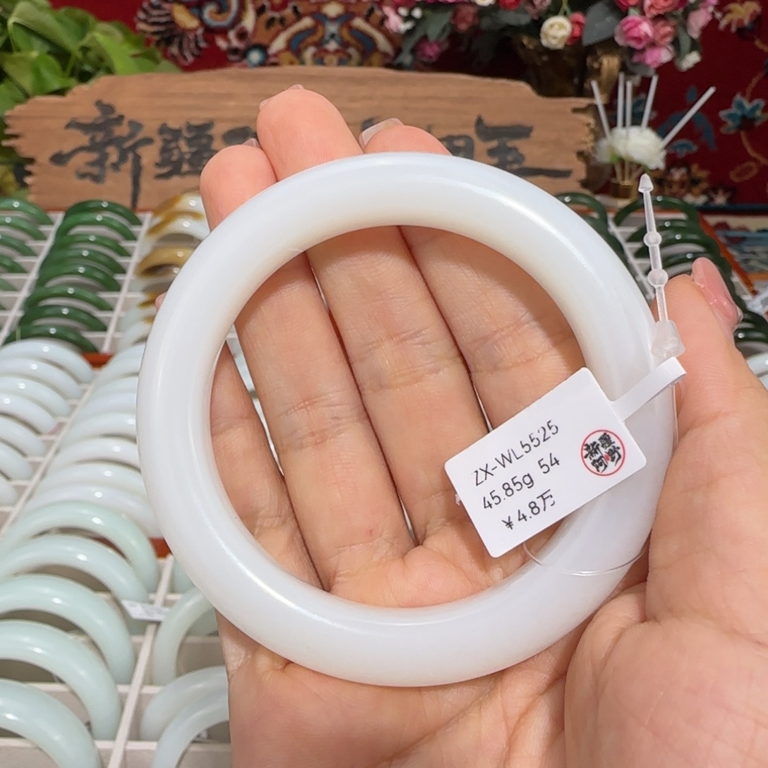 和田玉未镶嵌手镯新疆和田玉白玉