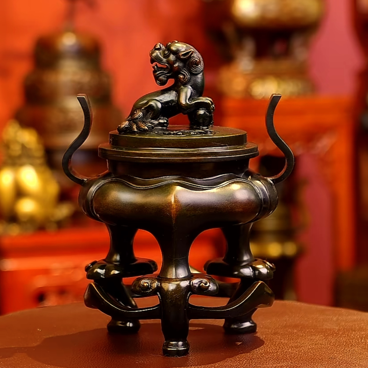 【炉香韵】周阳 带底座朝官耳海棠香薰炉