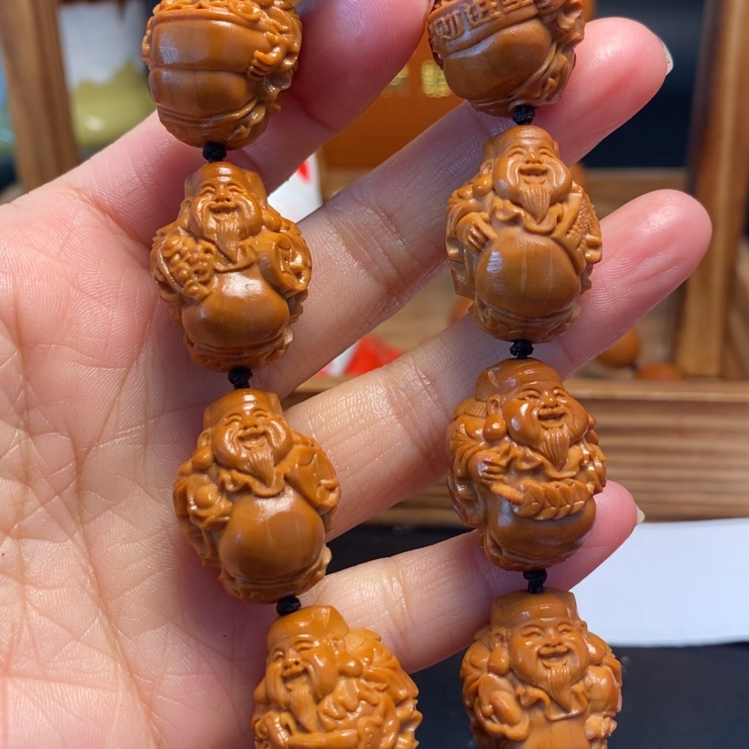 橄榄核手串/手链财神爷