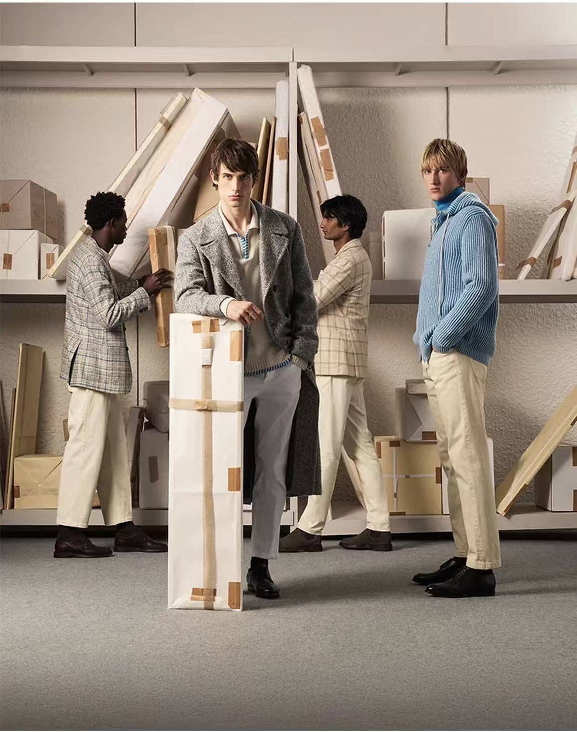 Z家商场款意大利天花板柜子货高品质慢跑休闲裤0055011