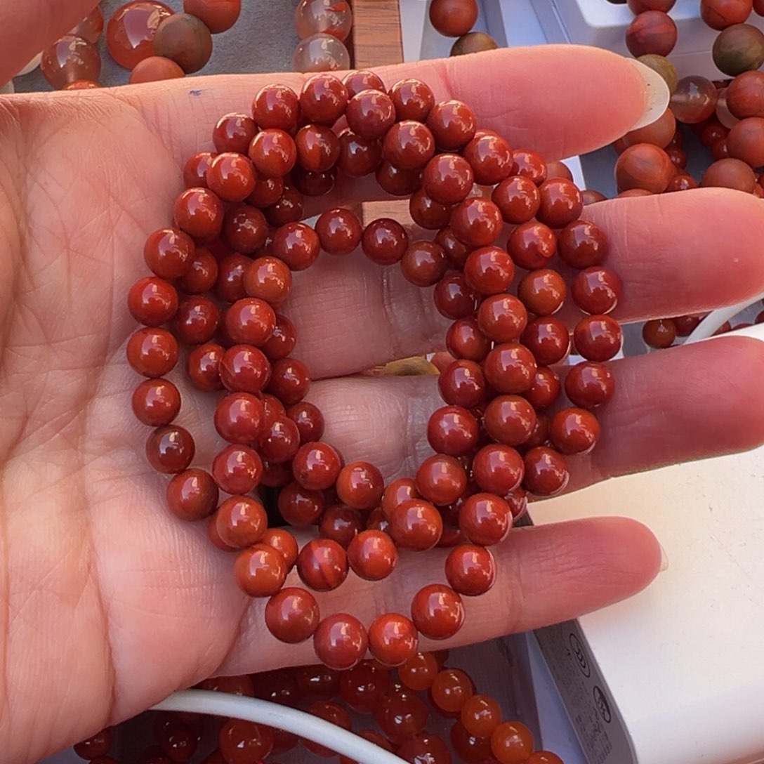 南红玛瑙手链合金