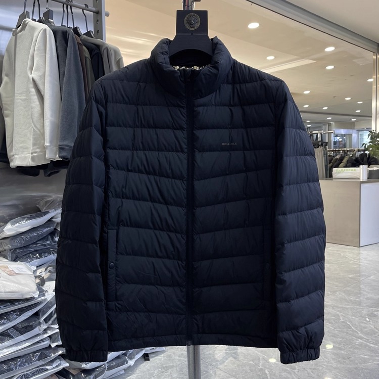 （801）90鸭绒内搭外穿保暖男士冬季轻薄立领羽绒服品牌撤柜剪标