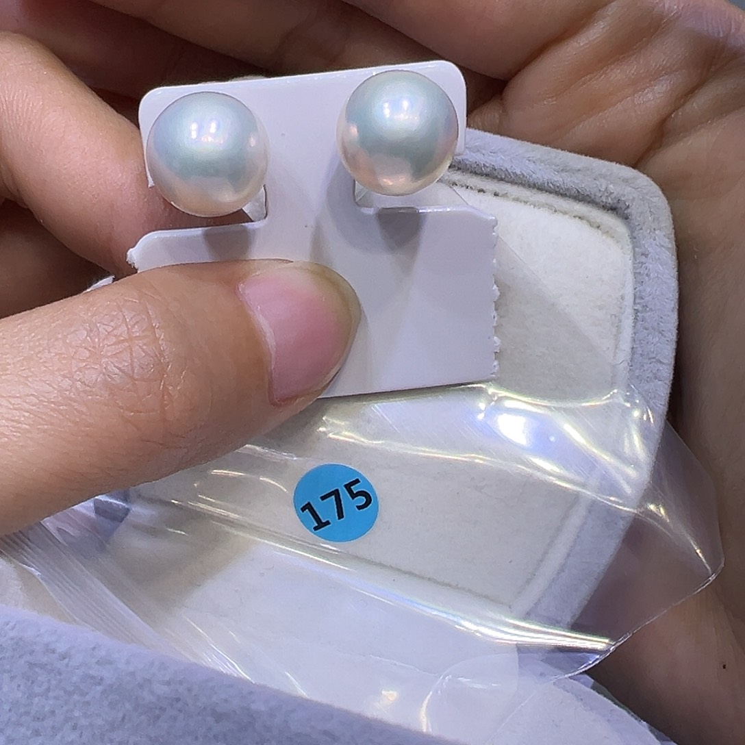 淡水珍珠耳饰银S925镶嵌