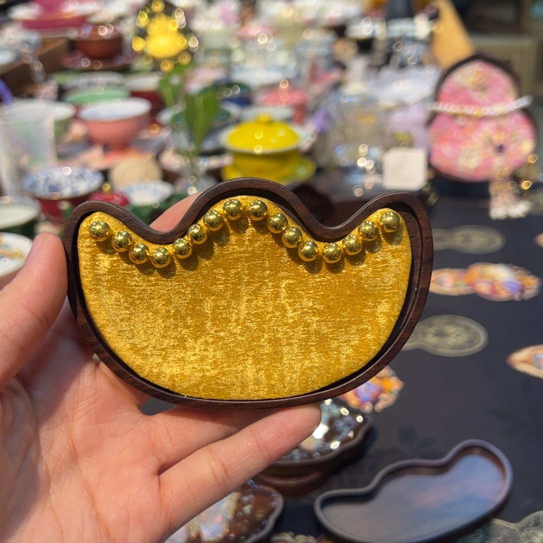 摆件福利款元宝杯垫带垫子