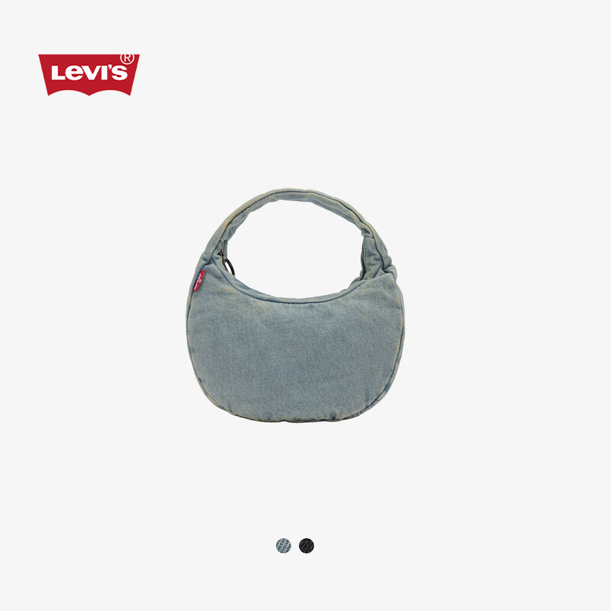 【商场同款】Levi's李维斯25年新款女士水洗牛仔手提饺子包004A2