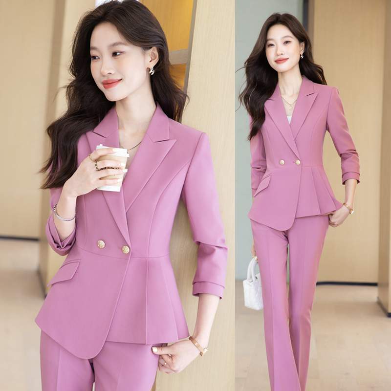 西装外套女2025新款气质时尚韩版高级感小个子西服套装通勤工作服