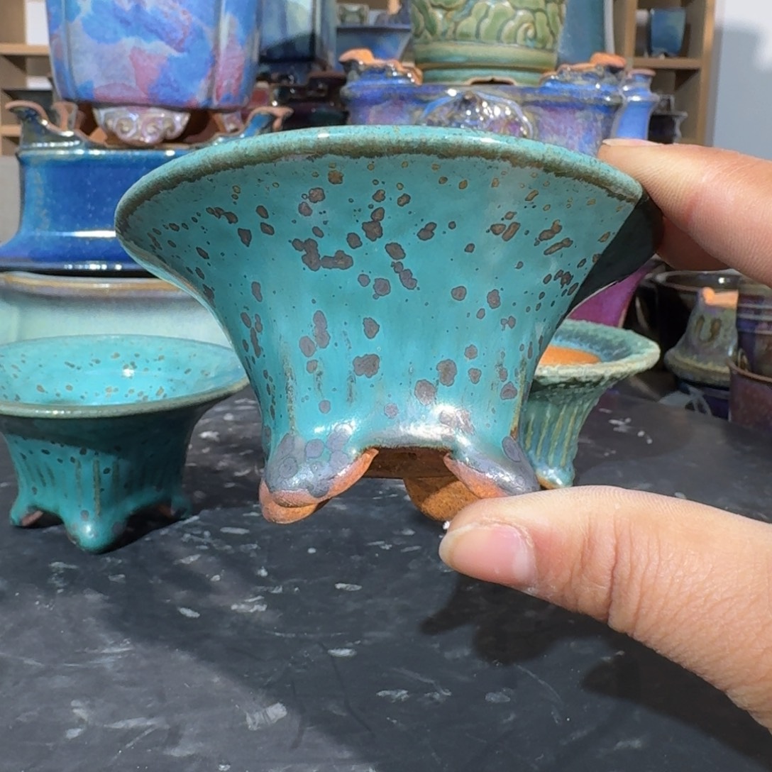 清****摆件陶觉象钧创盆景微瑕