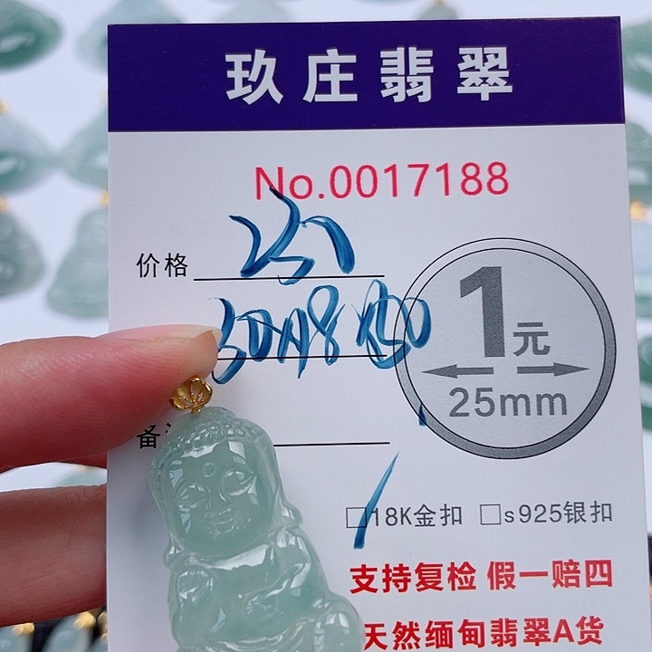 翡翠未镶嵌吊坠(不含链)