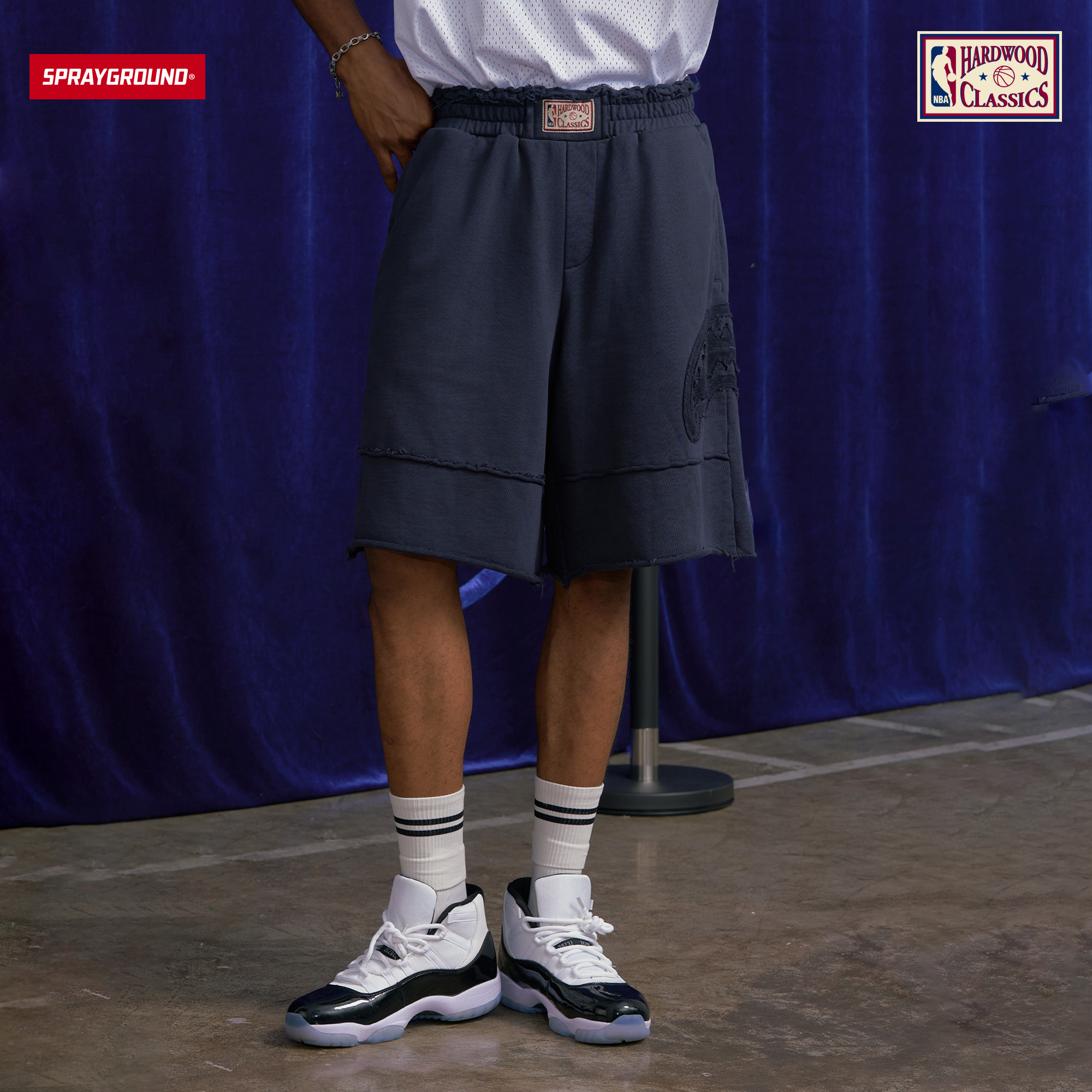 SPRAYGROUND I NBA HWC联名系列鲨鱼嘴针织短裤HD NE221903