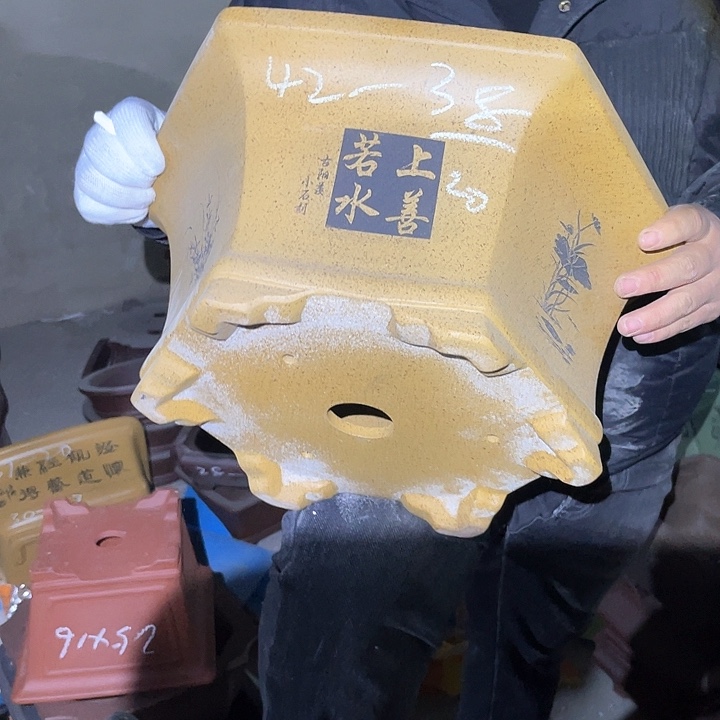 紫砂花盆紫砂等传统