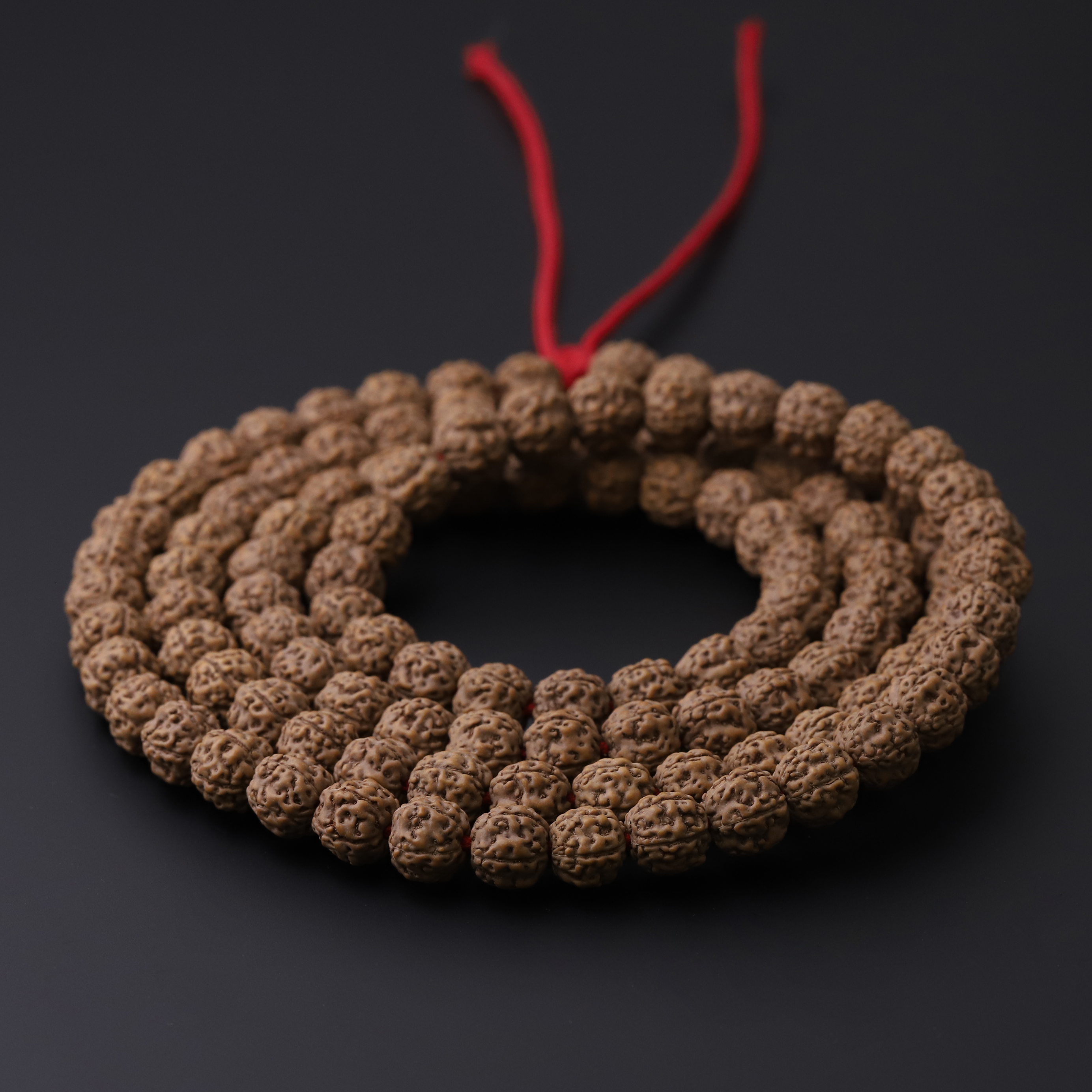 S8329【原桩大龙】纯原树褐皮盘龙纹小金刚108文玩长串（送工具）