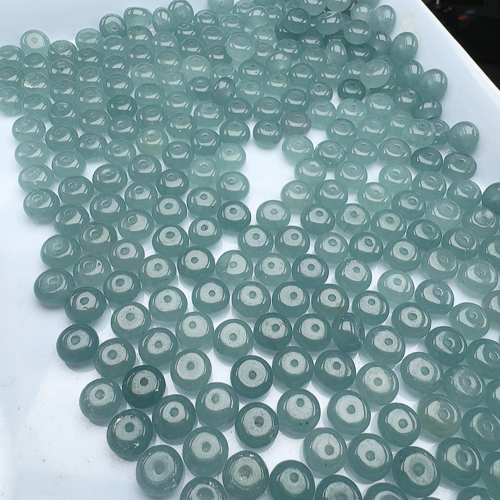 卡8mm 天然缅料A货 蓝水算盘珠 散珠 多样性发一颗