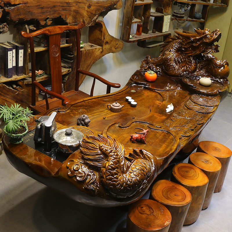 楠木手工雕刻茶几树根根雕茶台茶几实木功夫茶桌MH10687