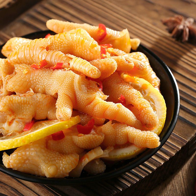 柠檬无骨凤爪 生鲜原味无骨鸡爪 休闲零食
