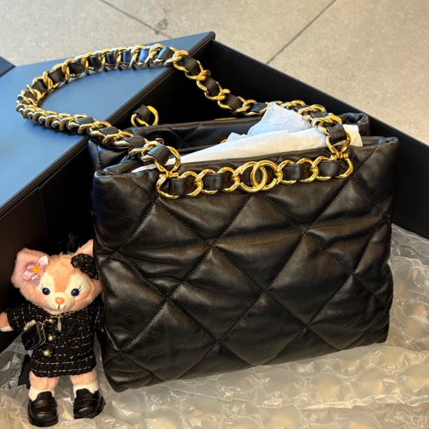 99新 Chanel/香奈儿 22b shopping包芯片款全套/林纳奢品/单肩包