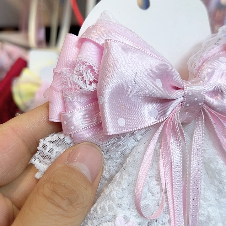 波点缎带4的10码，1的粉色25码