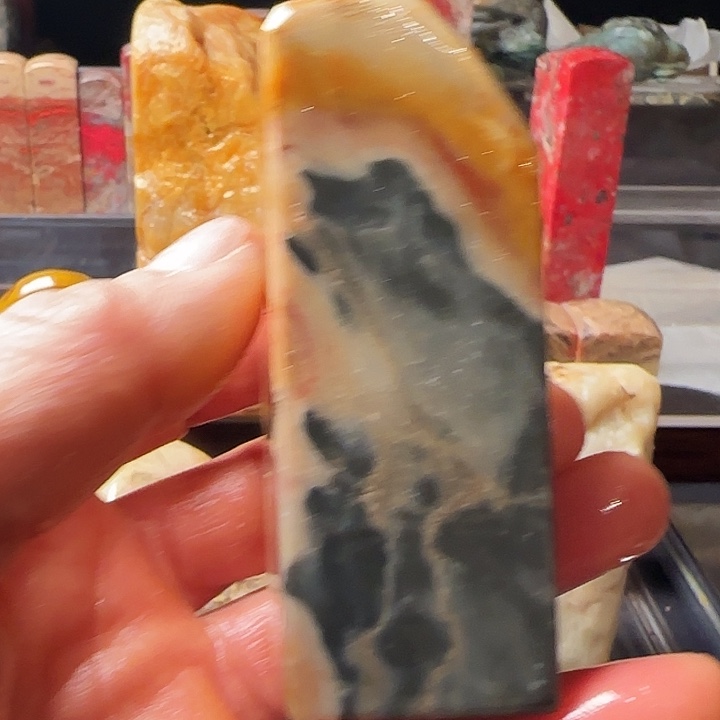 黄***艺印石昌化石昌化彩玉石印章