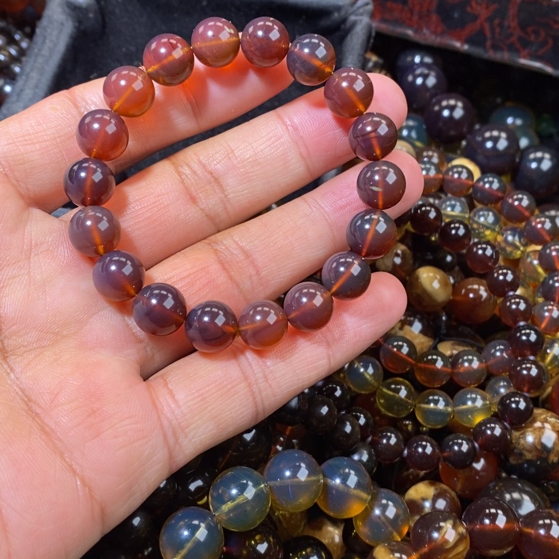 琥珀手链未镶嵌生****天