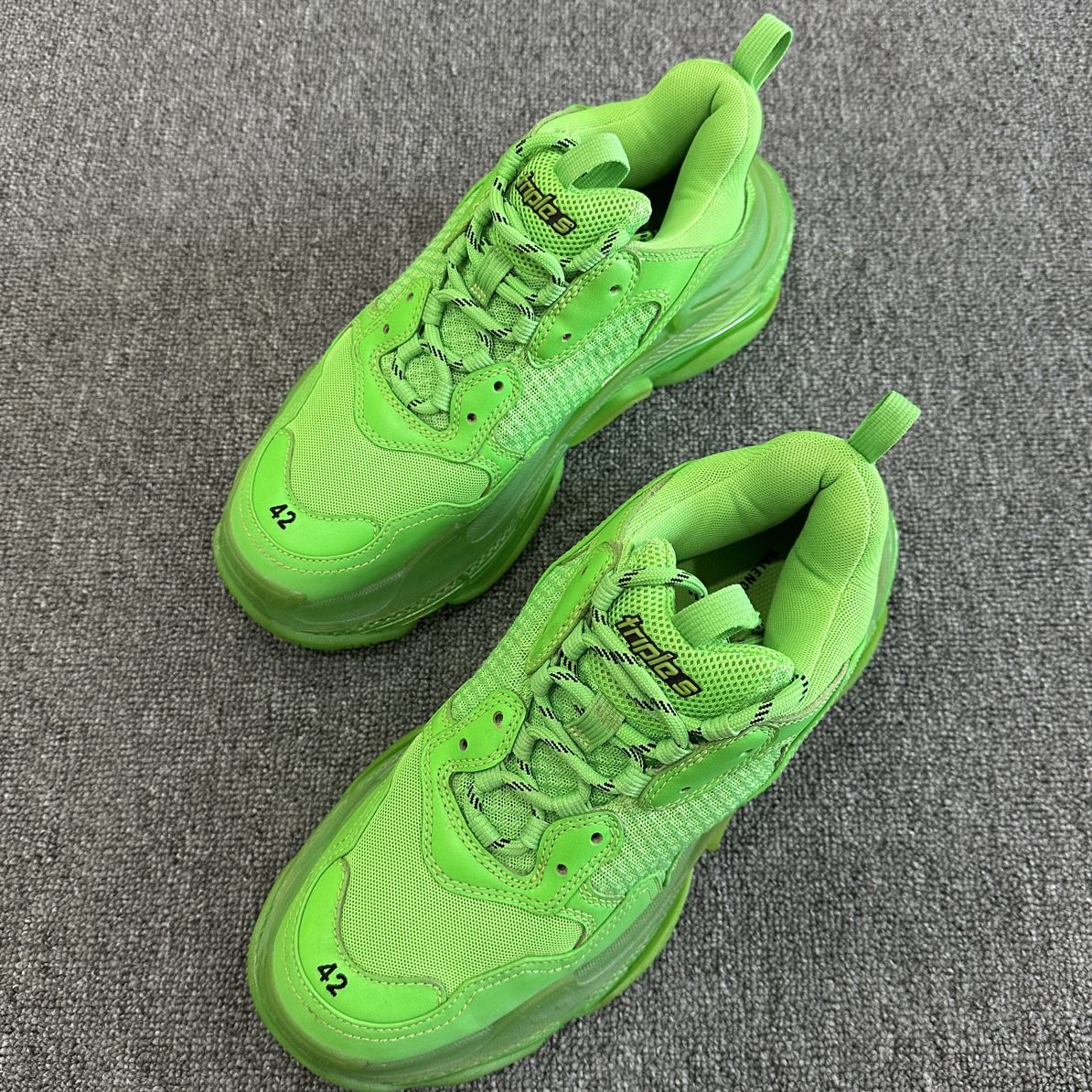 99新 Balenciaga/巴黎世家 triples 气垫绿色老爹鞋 42 