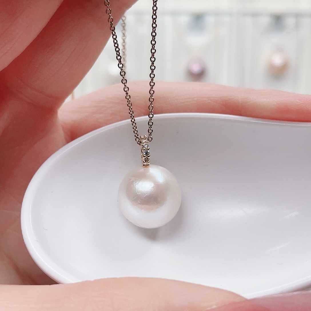 合金淡水珍珠吊坠(赠链)
