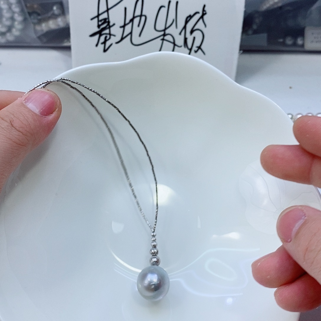 海水珍珠颈饰银S925镶嵌