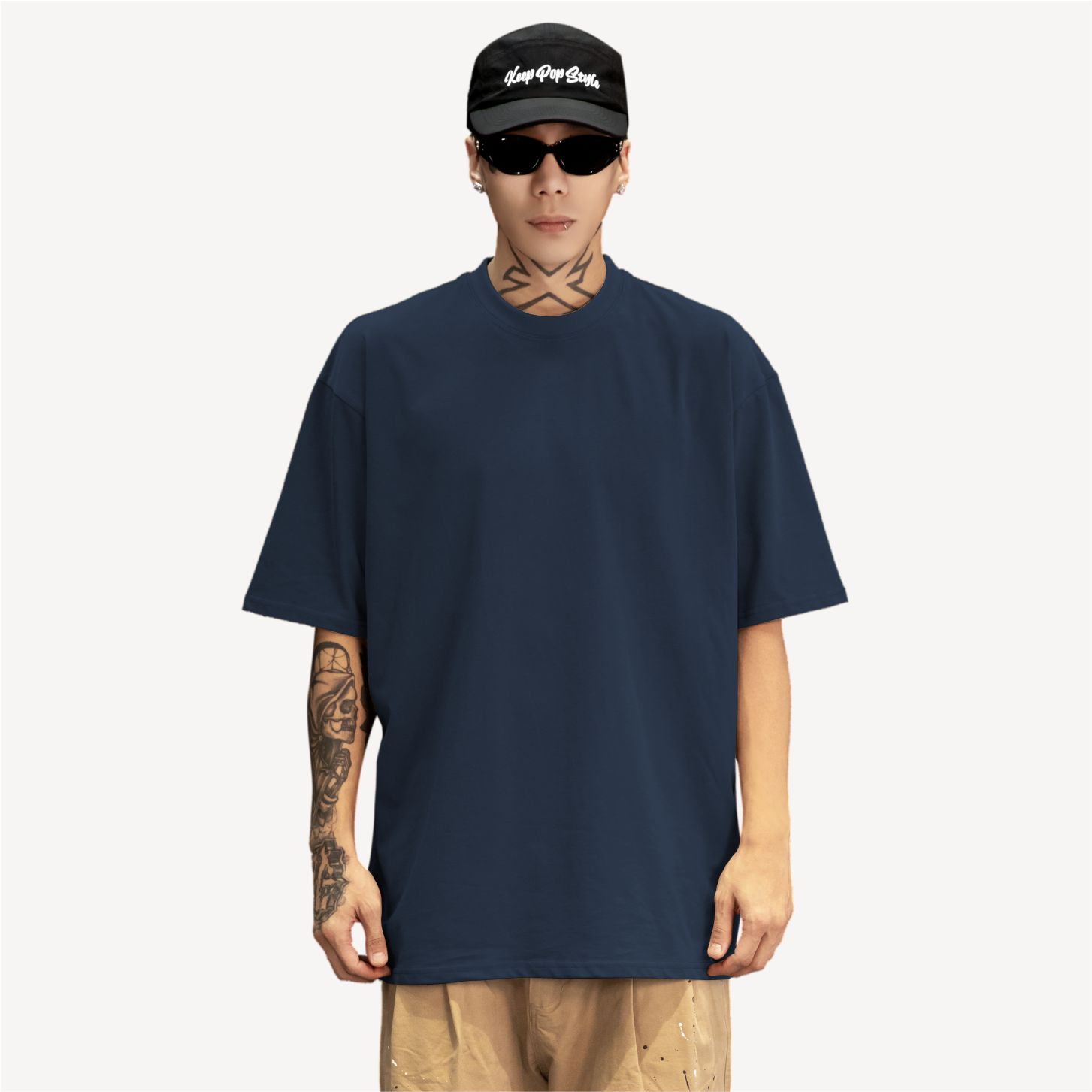 KeepingGearProCore男士重磅300g棉质短袖圆领T恤hiphop popping