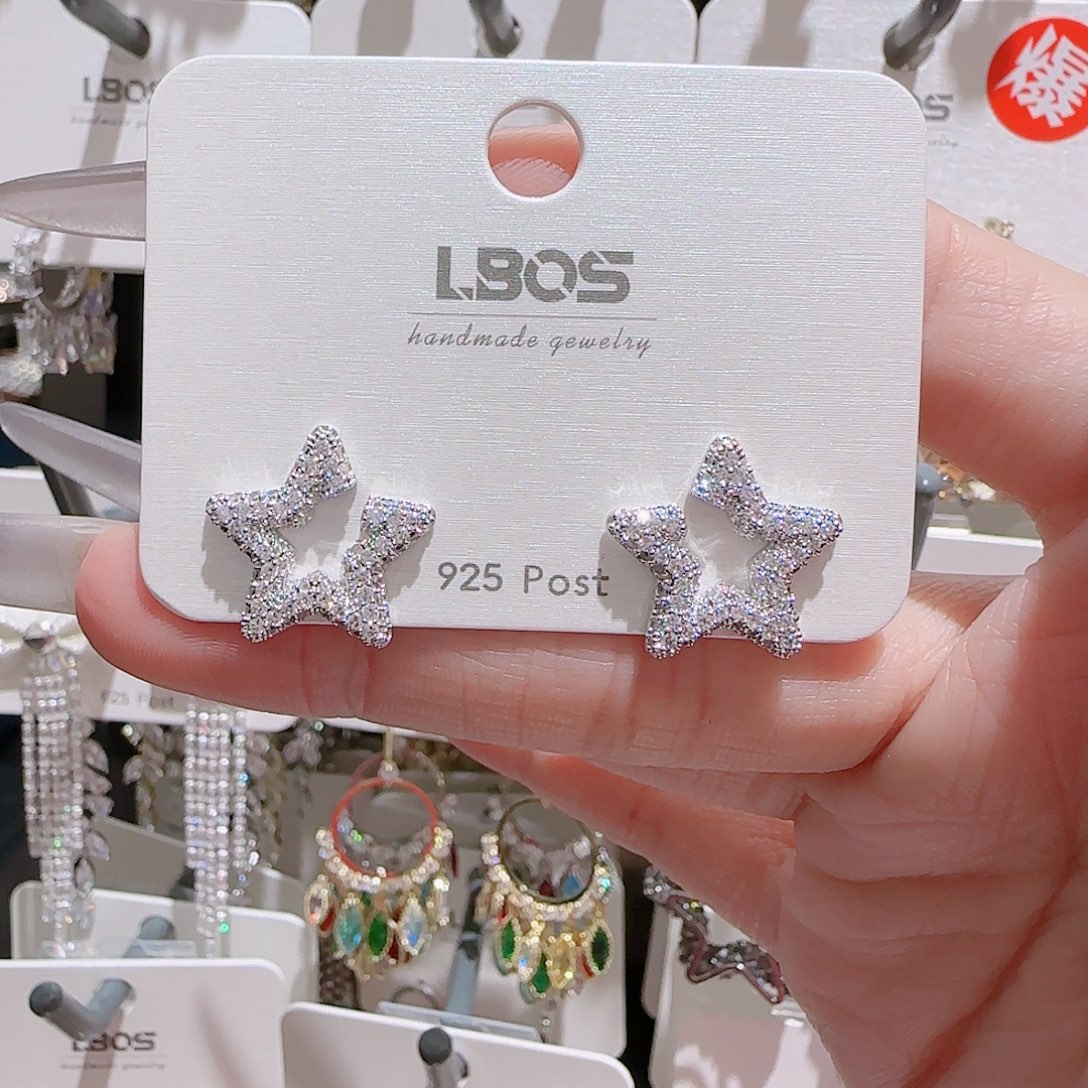 锆石铜合金925银耳环