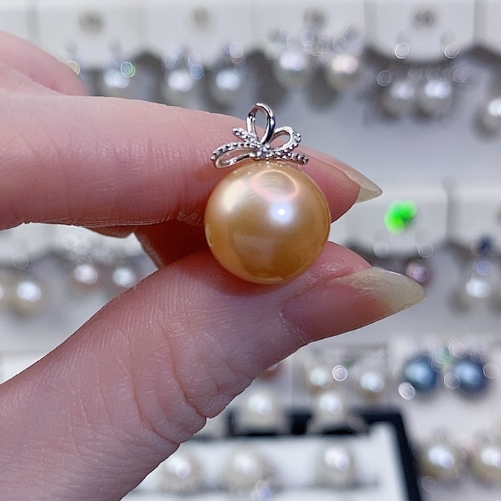 银S925镶嵌淡水珍珠颈饰A