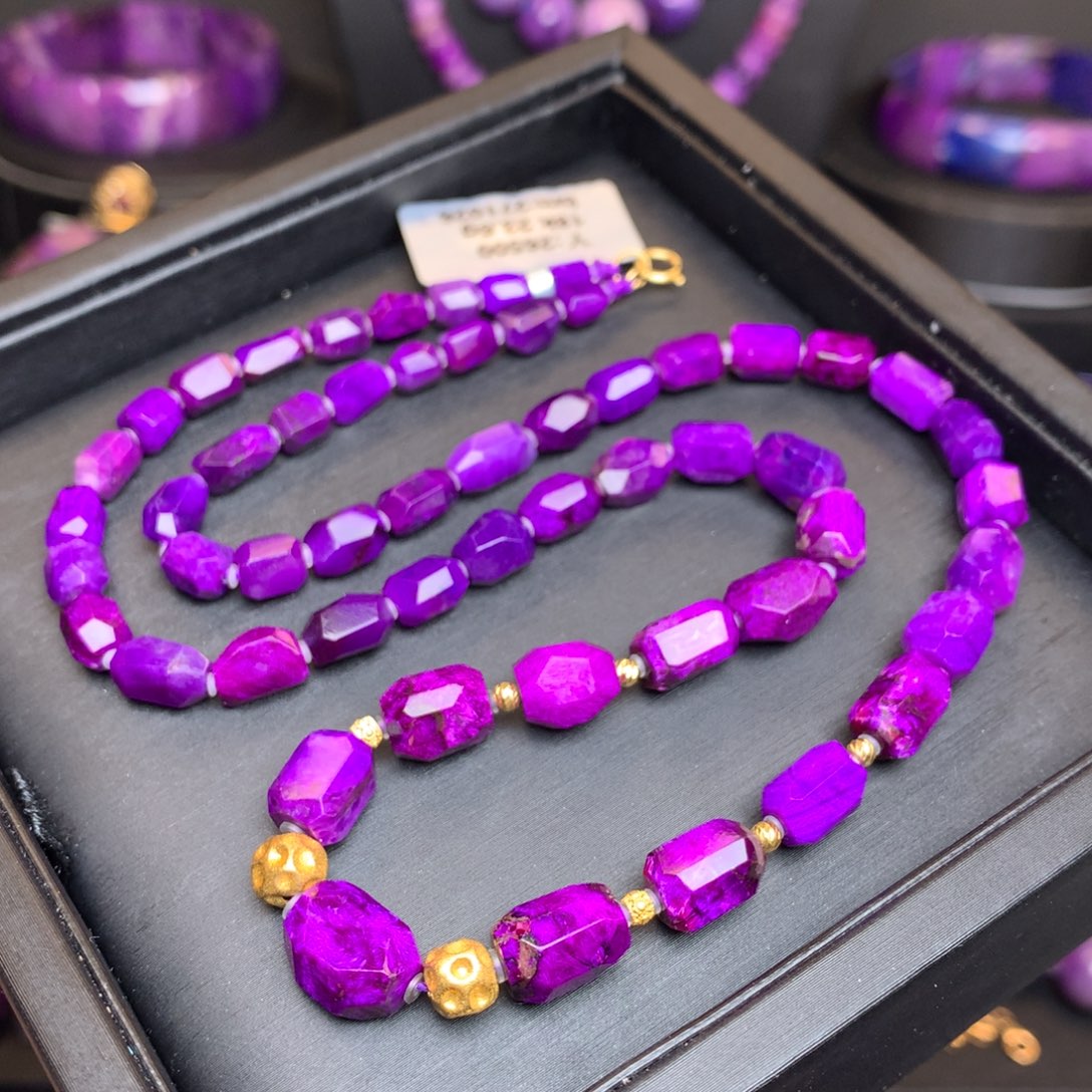 苏纪石（舒俱来）18K金镶嵌项链