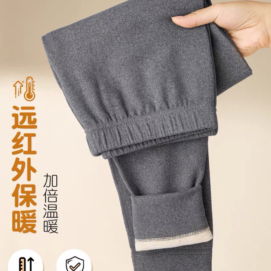 胖宝德绒秋裤秋冬贴身抗起球修身保暖裤