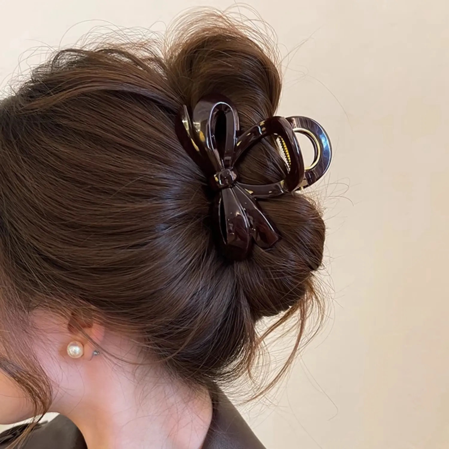 高级感蝴蝶结夏日鲨鱼夹发夹2025新款高级盘发新娘抓夹312