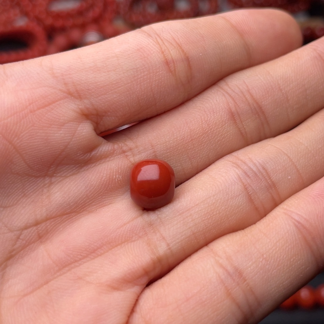 哈***哈南红玛瑙未镶嵌手串H9.5mm老型单珠