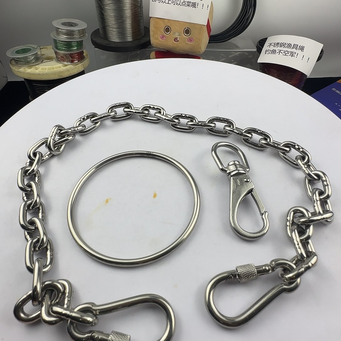 不锈钢5mm短环链条1.8米加配件