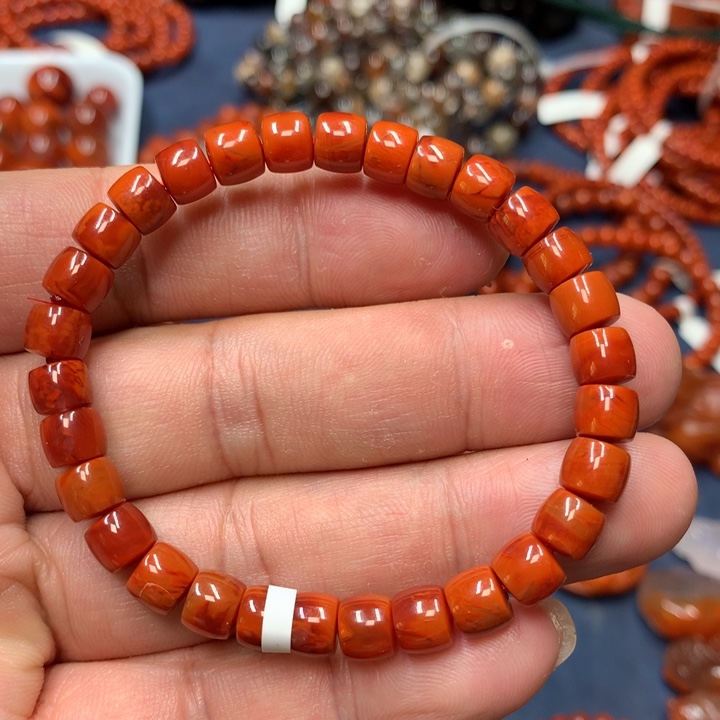 未镶嵌手串南红玛瑙6+m m