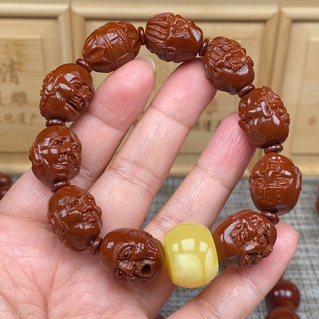 勿***！橄榄核吊坠十八罗汉