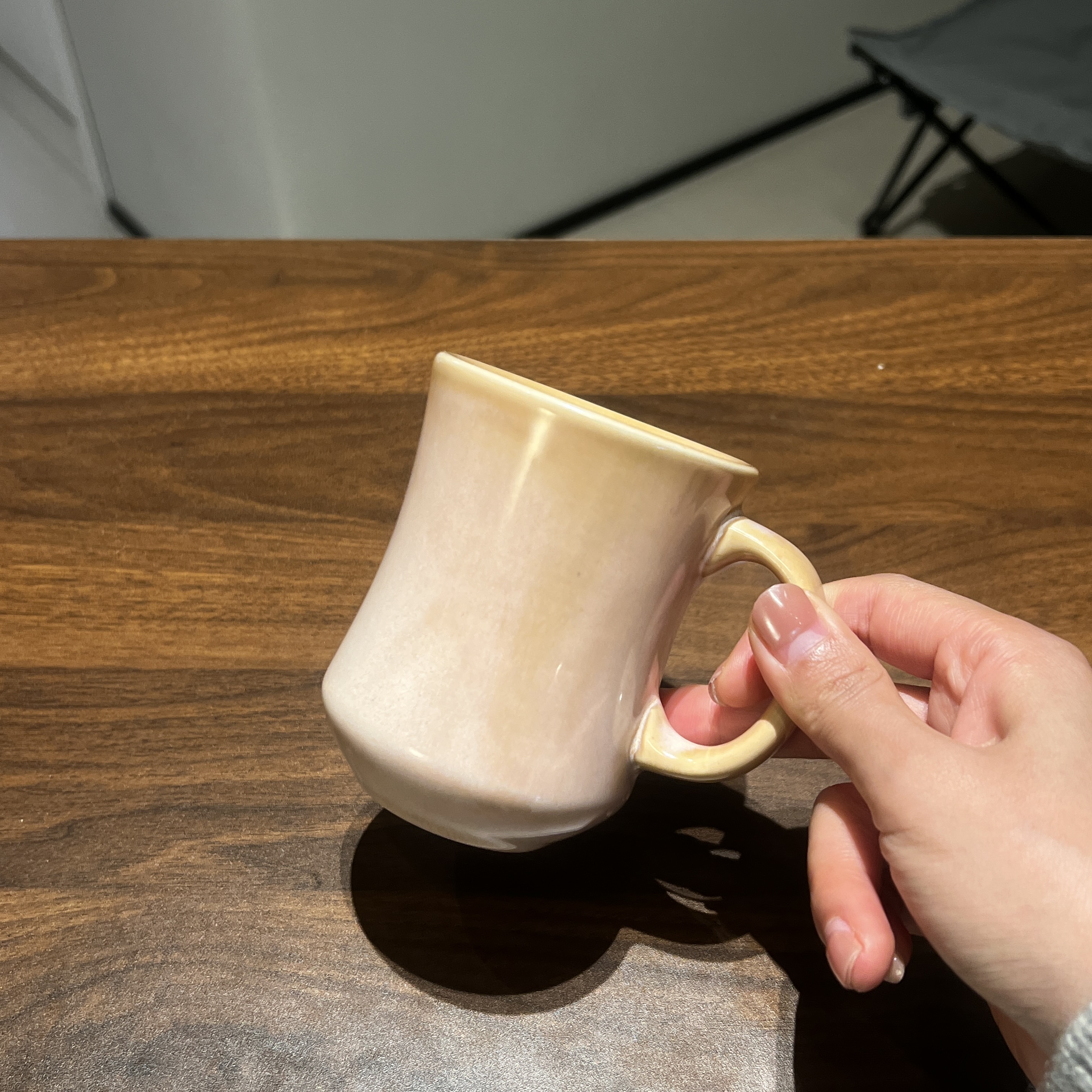 美国正品【脏脏粉】复古风陶瓷收腰马克杯美式奶茶拿铁下午茶杯