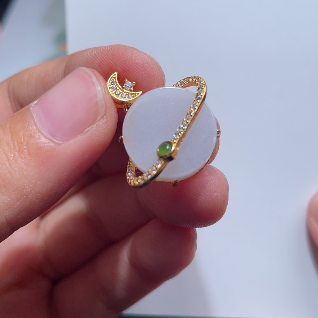 颈饰银S925镶嵌翡翠翡翠