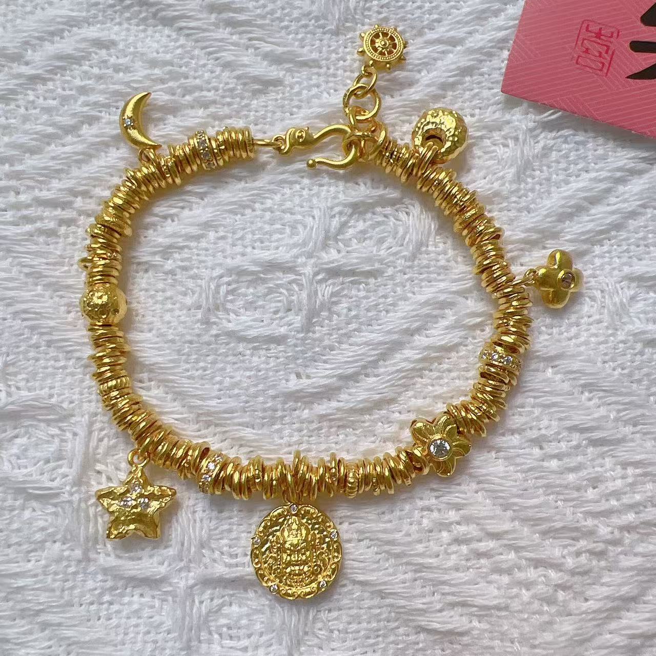 足金999黄金投资金 卡四盘缠 宝石款 15手围 31.79