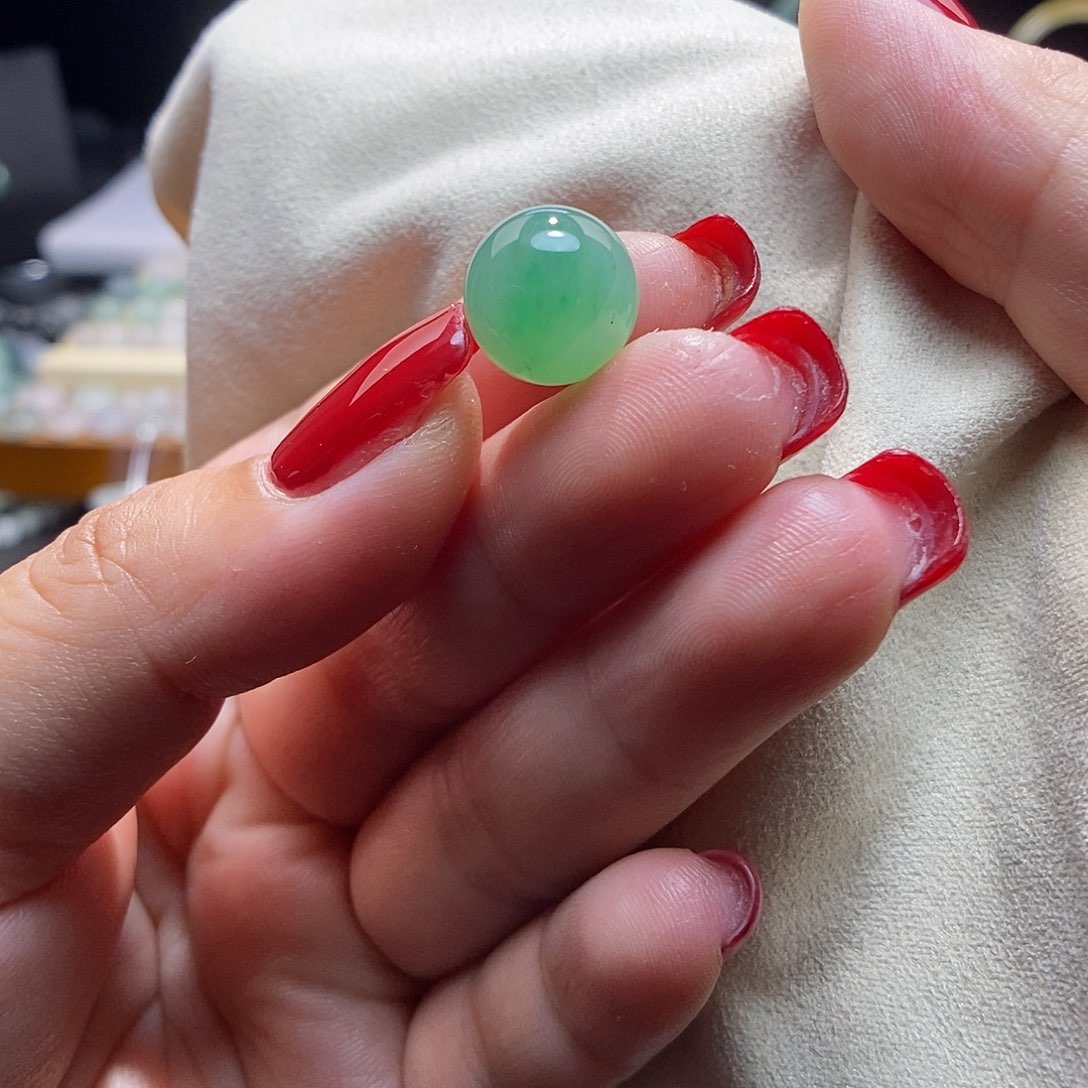 翡翠未镶嵌颈饰圆珠12