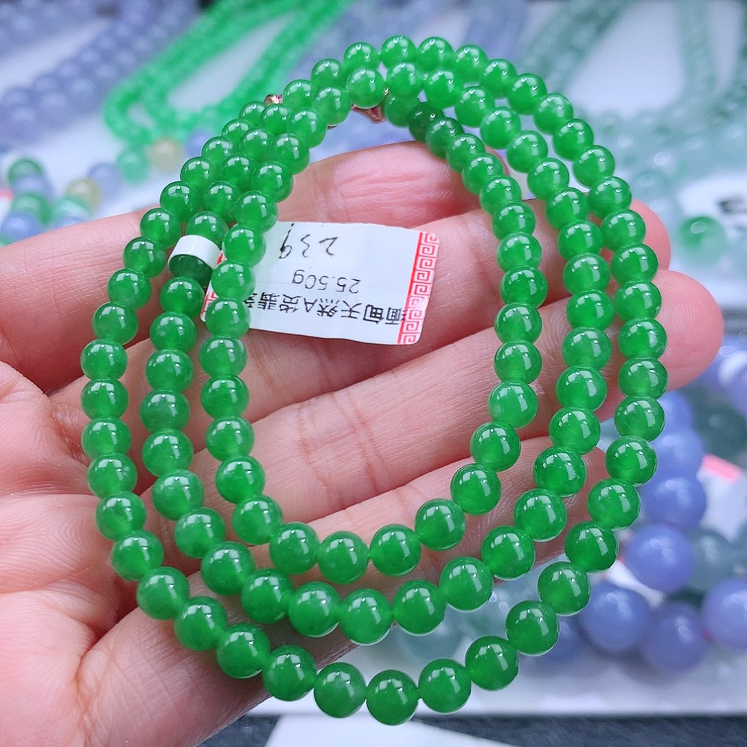 翡翠手串未镶嵌卡5mm