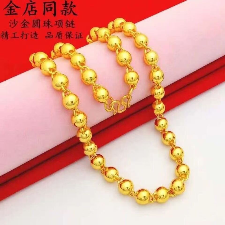 合金项链      精蜜卡4卡6圆珠合金项链