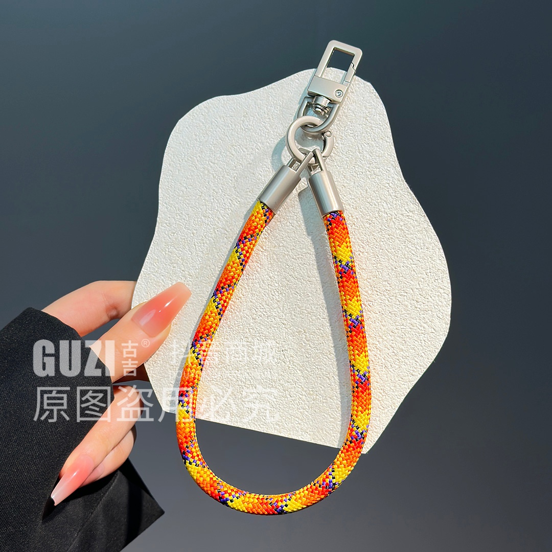 手机挂绳短款加粗结实手腕款高级可旋转金属扣手机壳链绳防盗神器