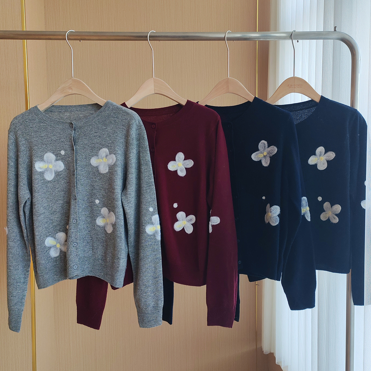 秋冬新款太阳花开衫时尚羊毛衫 MJXF-556