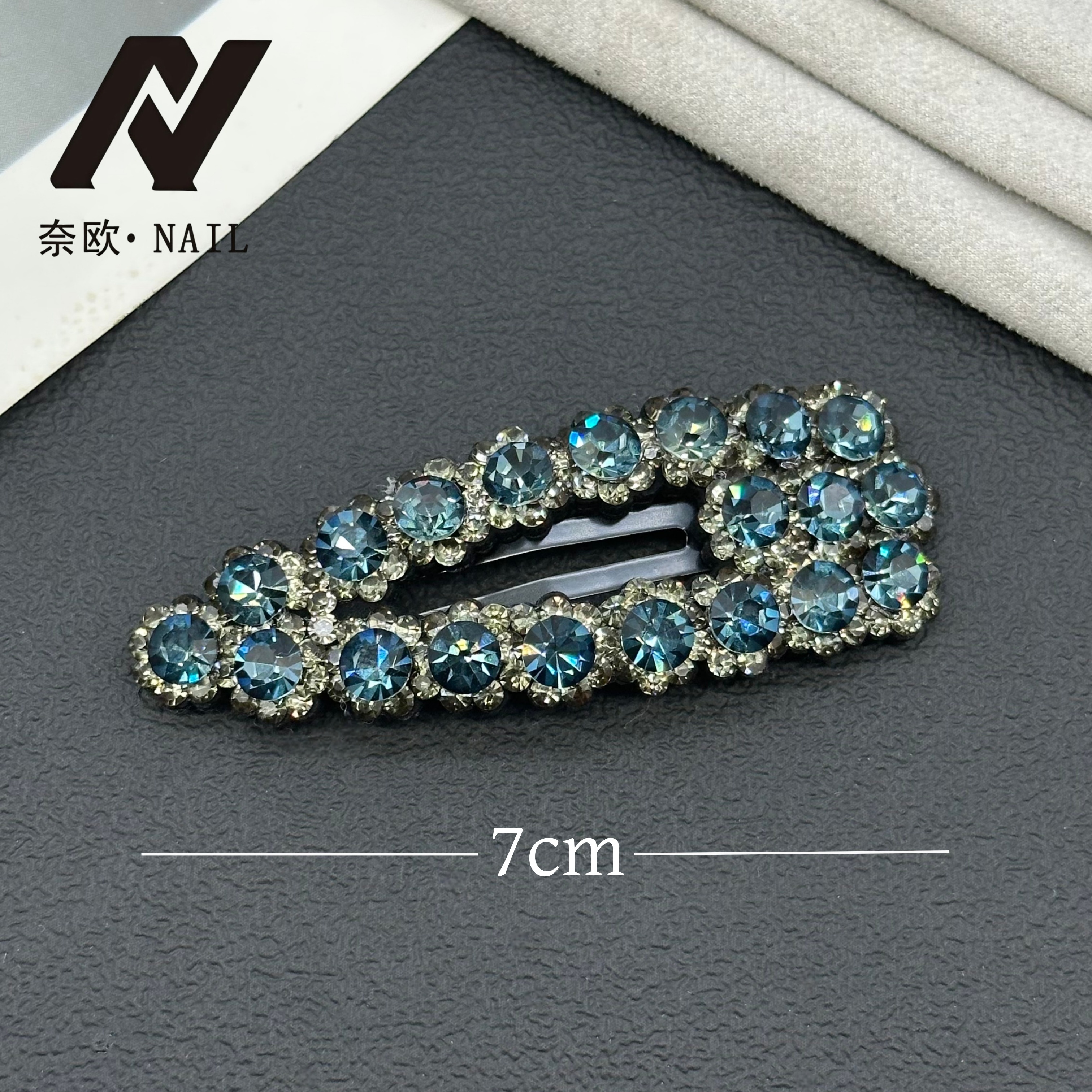 【NAIL·奈欧】设计师6419蓝色满钻掰掰夹bb夹刘海侧边夹