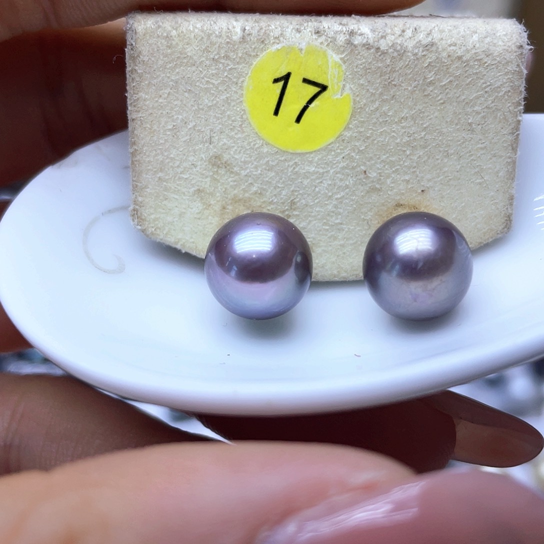 淡水珍珠耳饰银S925镶嵌