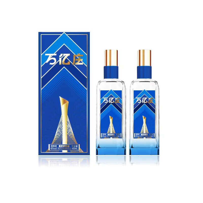 万亿庄40度 清香型白酒 485ml*2/手提袋
