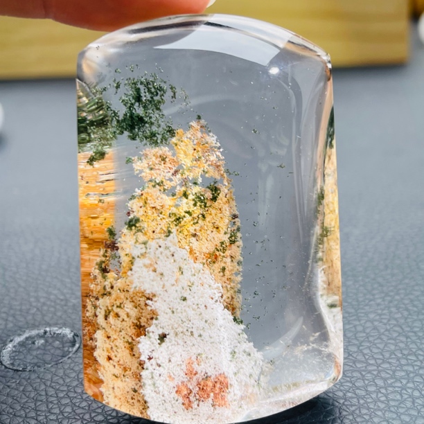 精品天然彩幽灵吊坠牌子晶体通透尺寸64-41-26一物一图礼物