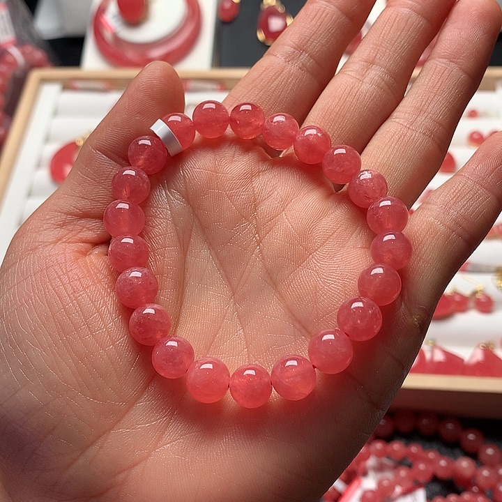 菱锰矿（红纹石）手绳未镶嵌